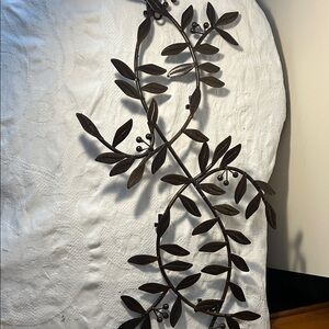 Elegant Brown Metal Wall Decor 35 inches wide